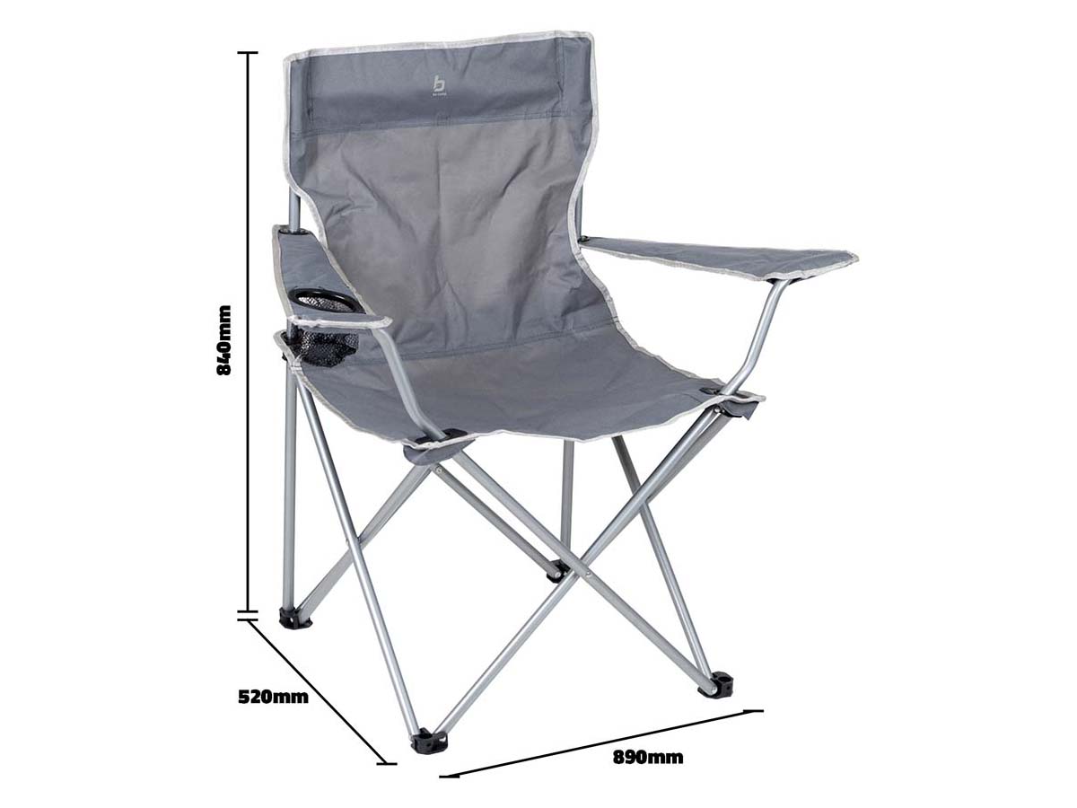 Bo-Camp Compact vouwstoel - Grey