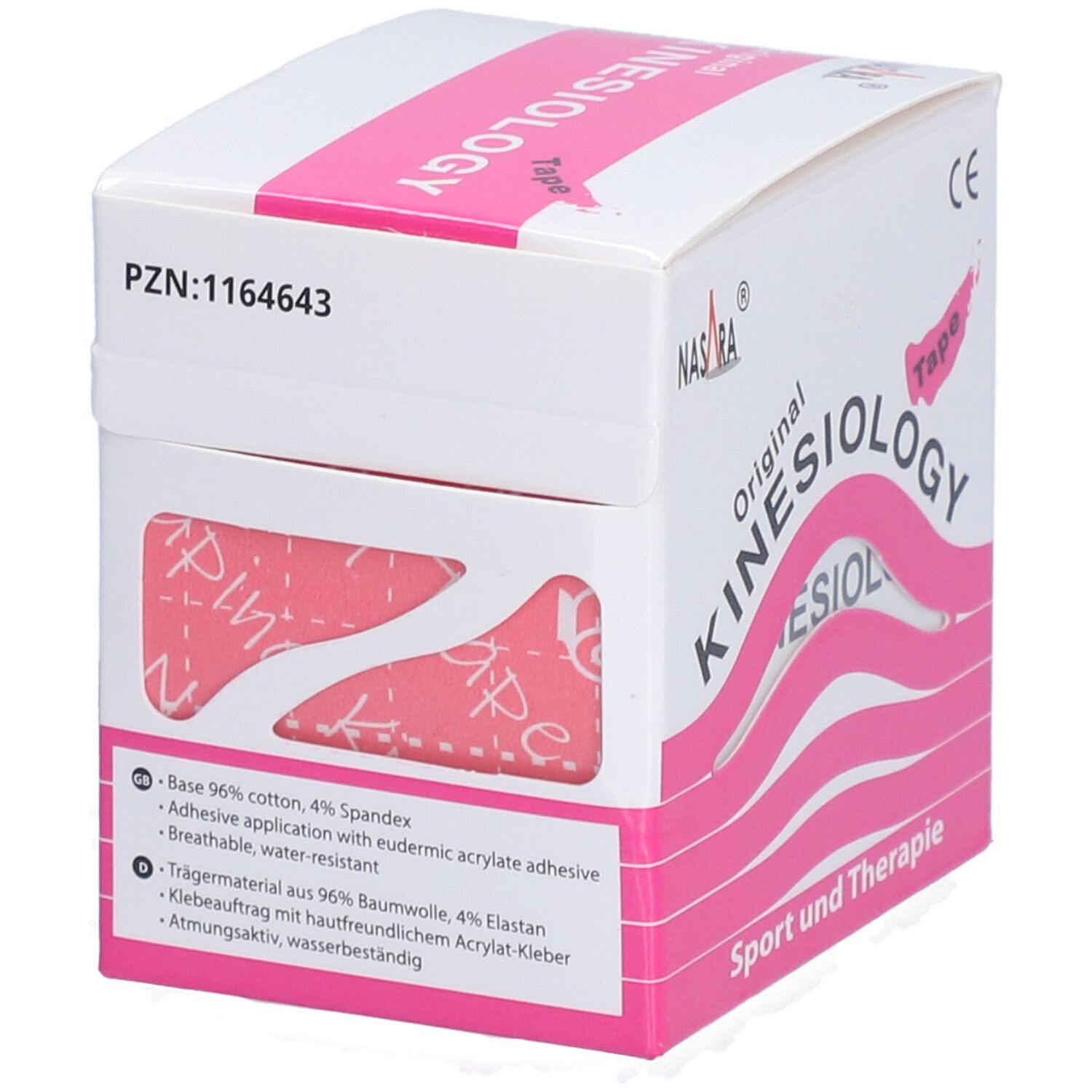NASARA Kinesiologie Tape Pink 5x5