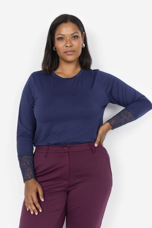 Wasabiconcept Curvy WA-STELLA 24 T-shirt Navy blå 6799 blue iris