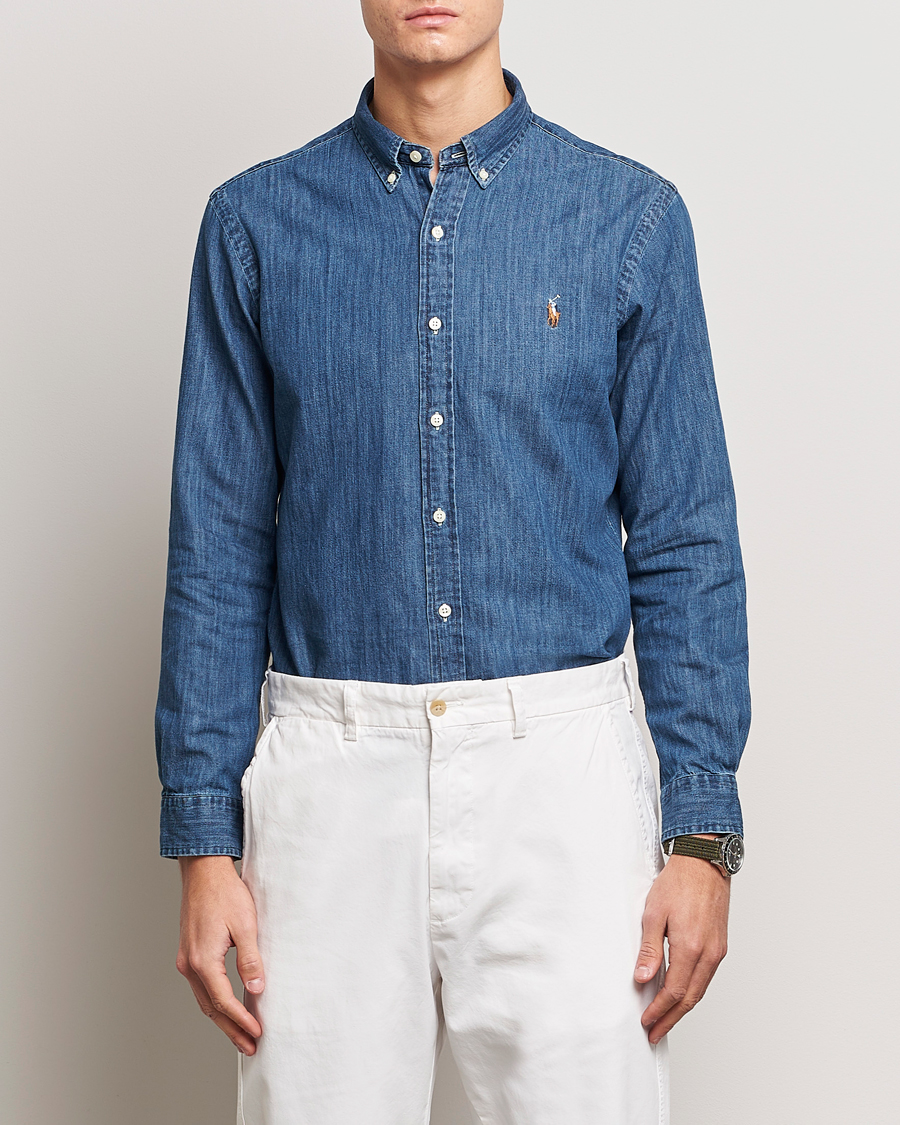 2-Pack Slim Fit Denim Shirt Washed/Dark Wash