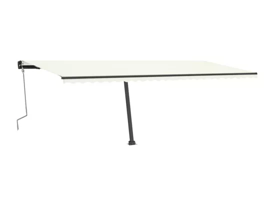 Auvent manuel rétractable sur pied 600x350 cm Crème