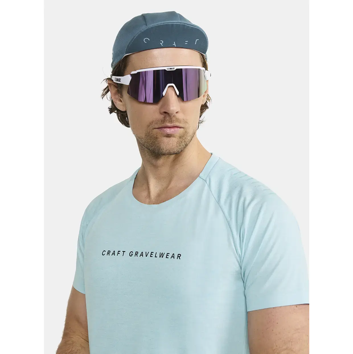 Craft ADV Gravel Fietsshirt Korte Mouwen Lichtblauw Heren