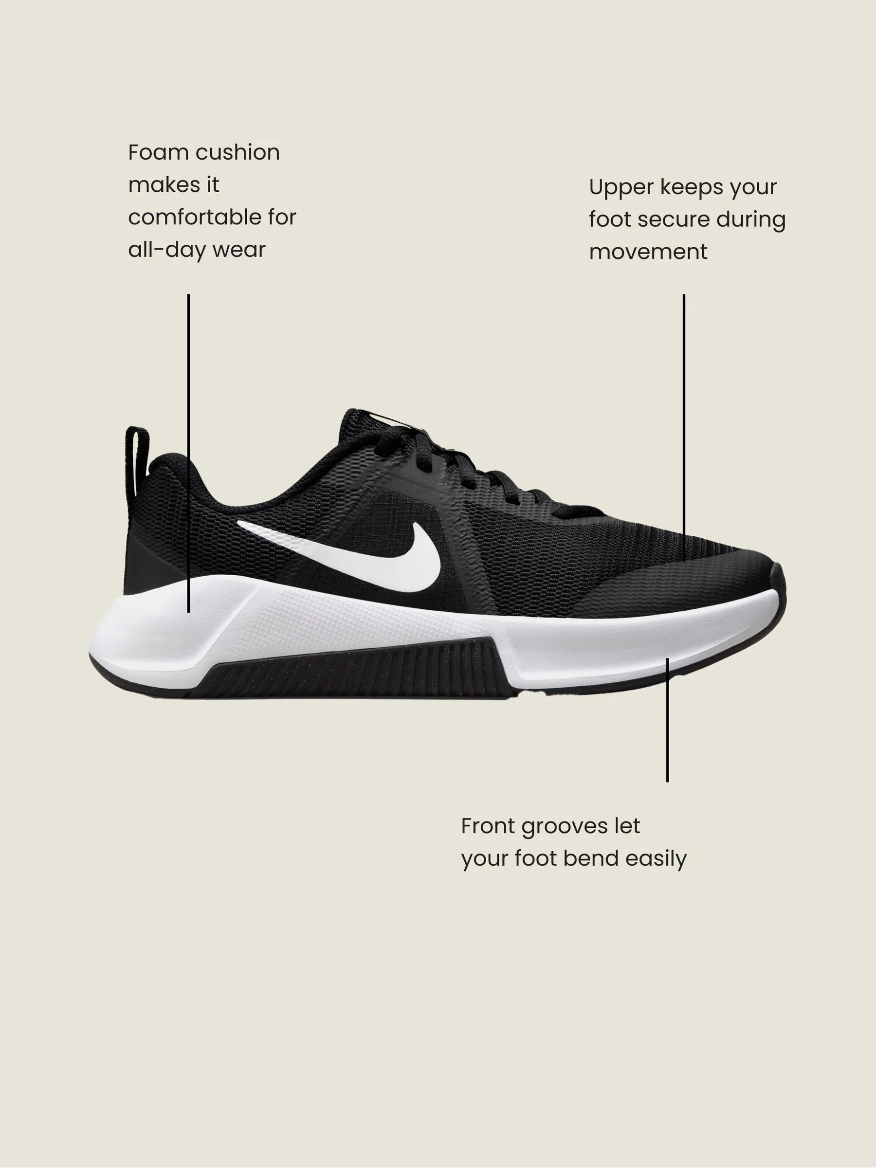Zwart - Nike MC 3 Gym sneakers