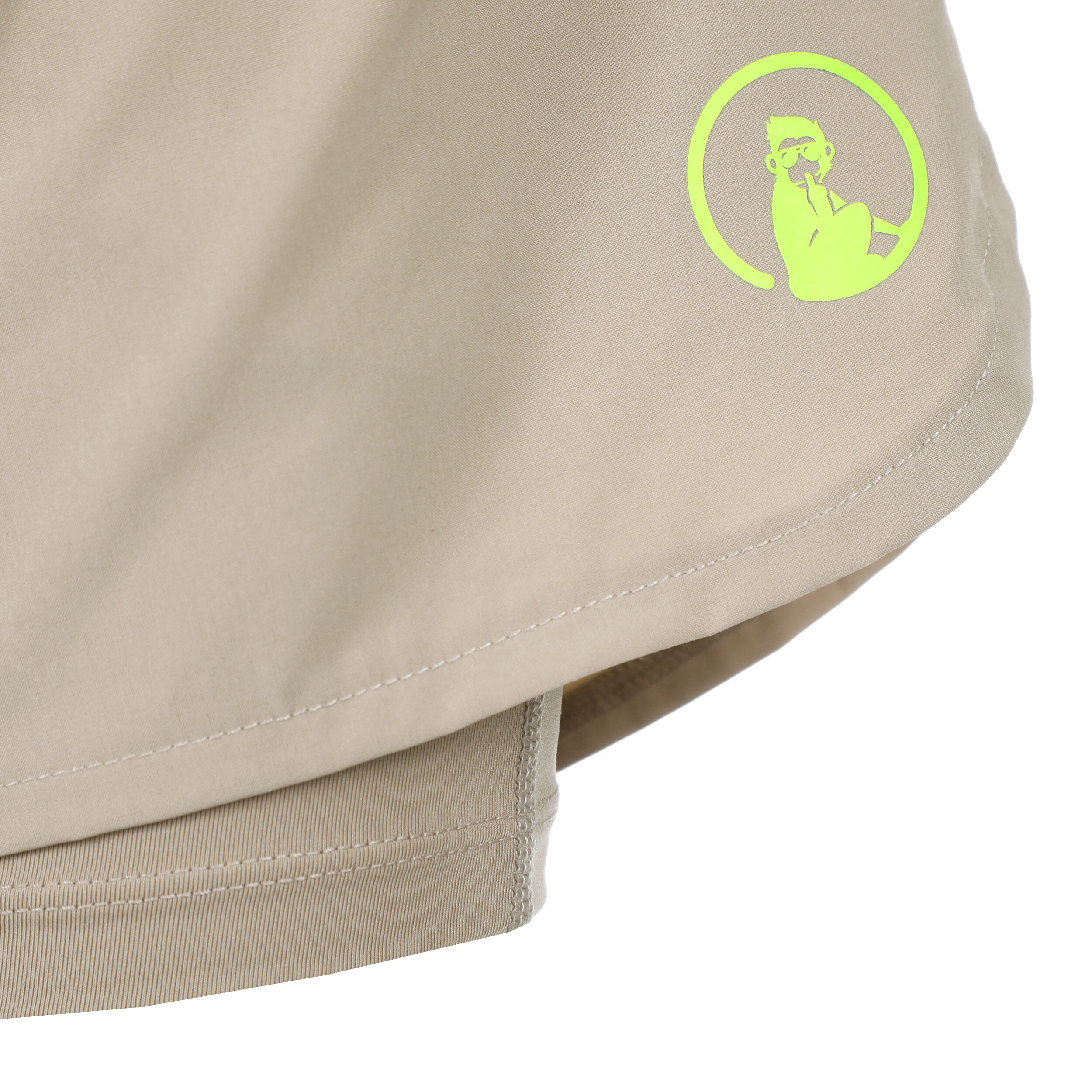 Quiet Please Wild Match 2in1 Short Avec Poche-balles Femmes - Beige , Vert Fluo