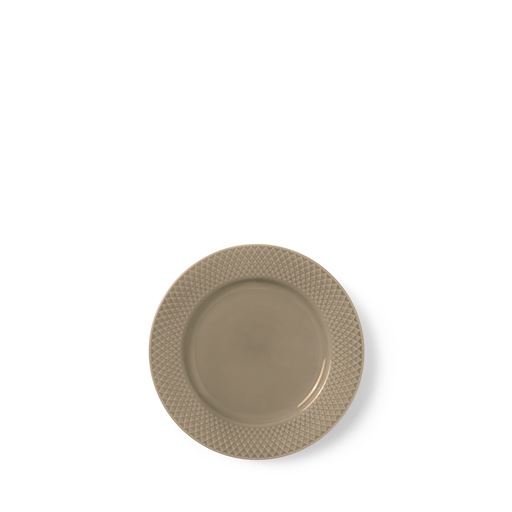 Lyngby Porcelæn Rhombe Earth Frokosttallerken, Clay, Ø23 cm