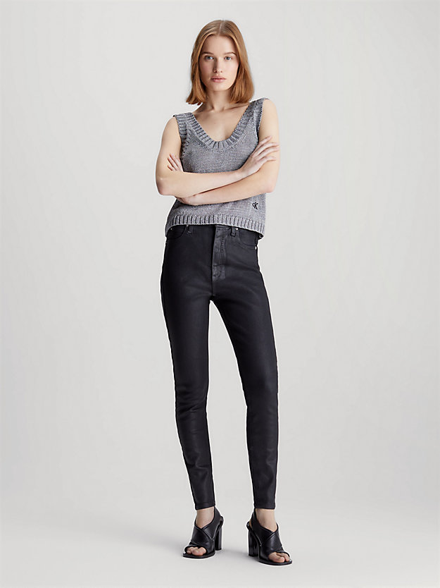 calças jeans super justas revestidas até o tornozelo