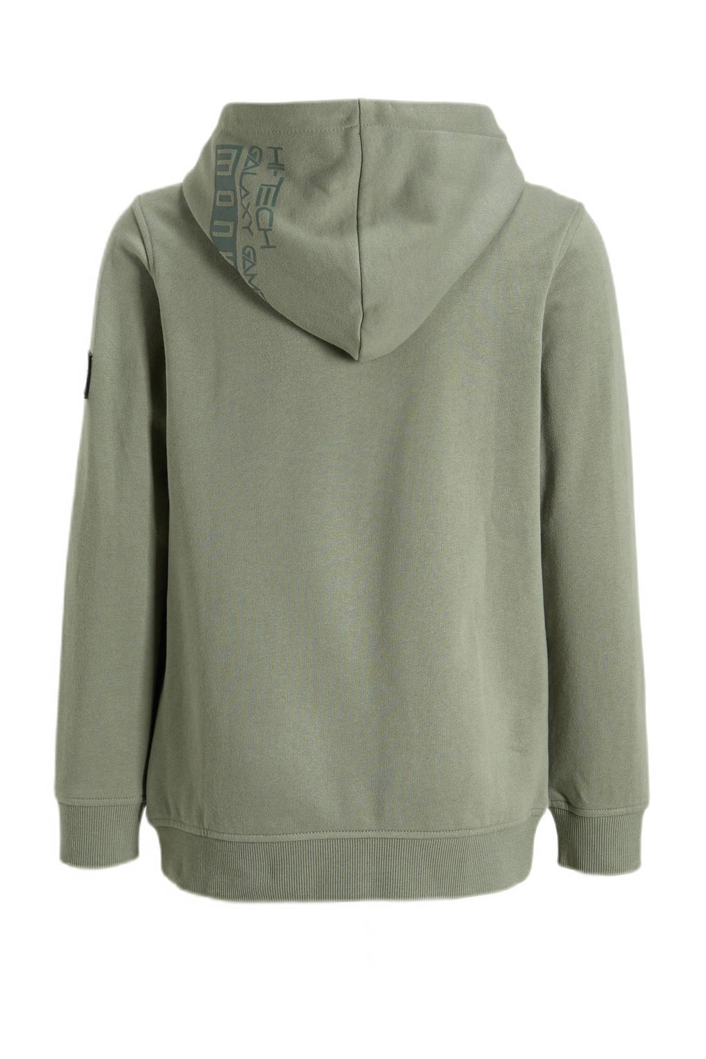 Me & My Monkey hoodie Nilesh met tekstopdruk khaki