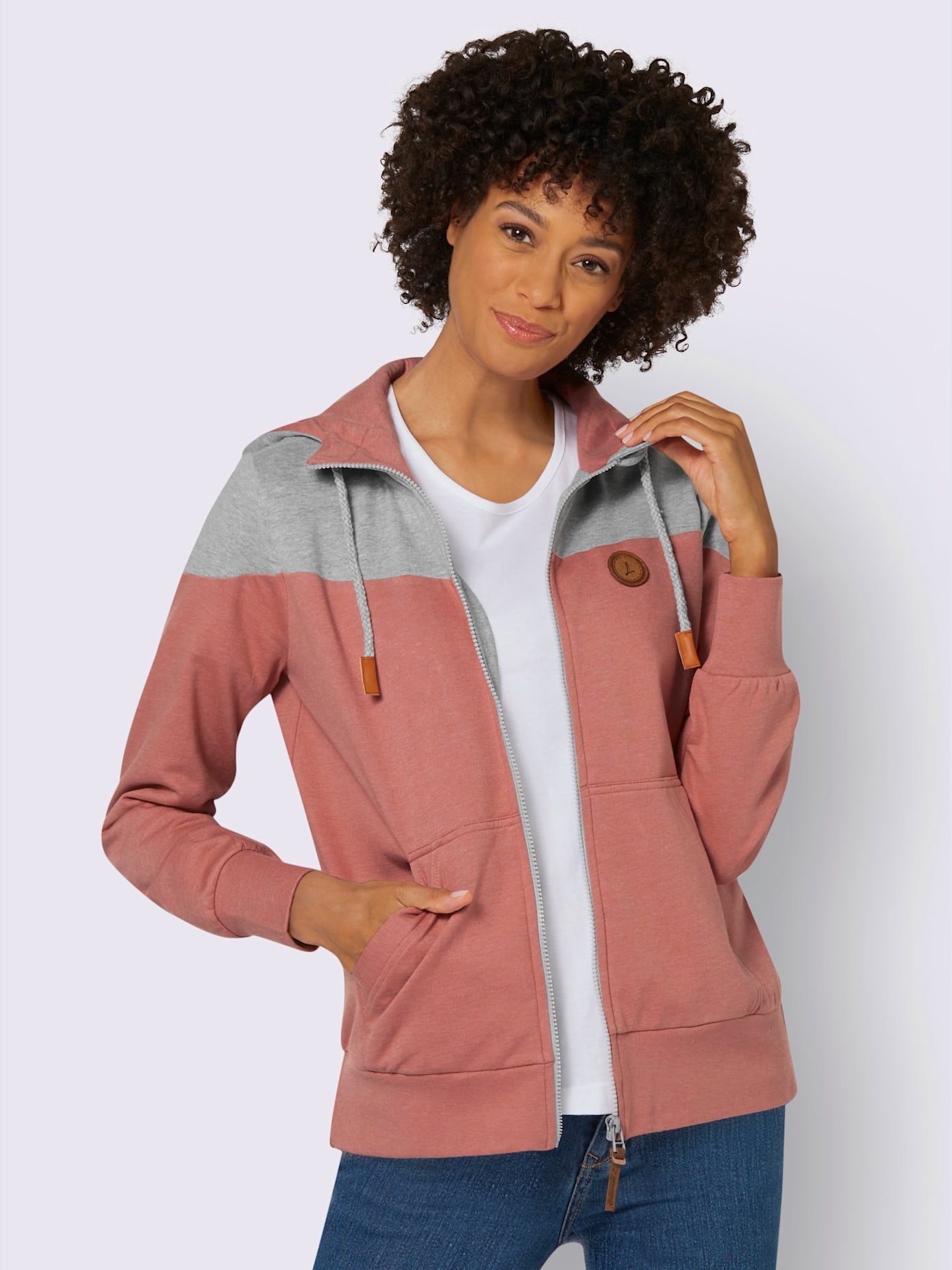 Veste sweat 55% coton
