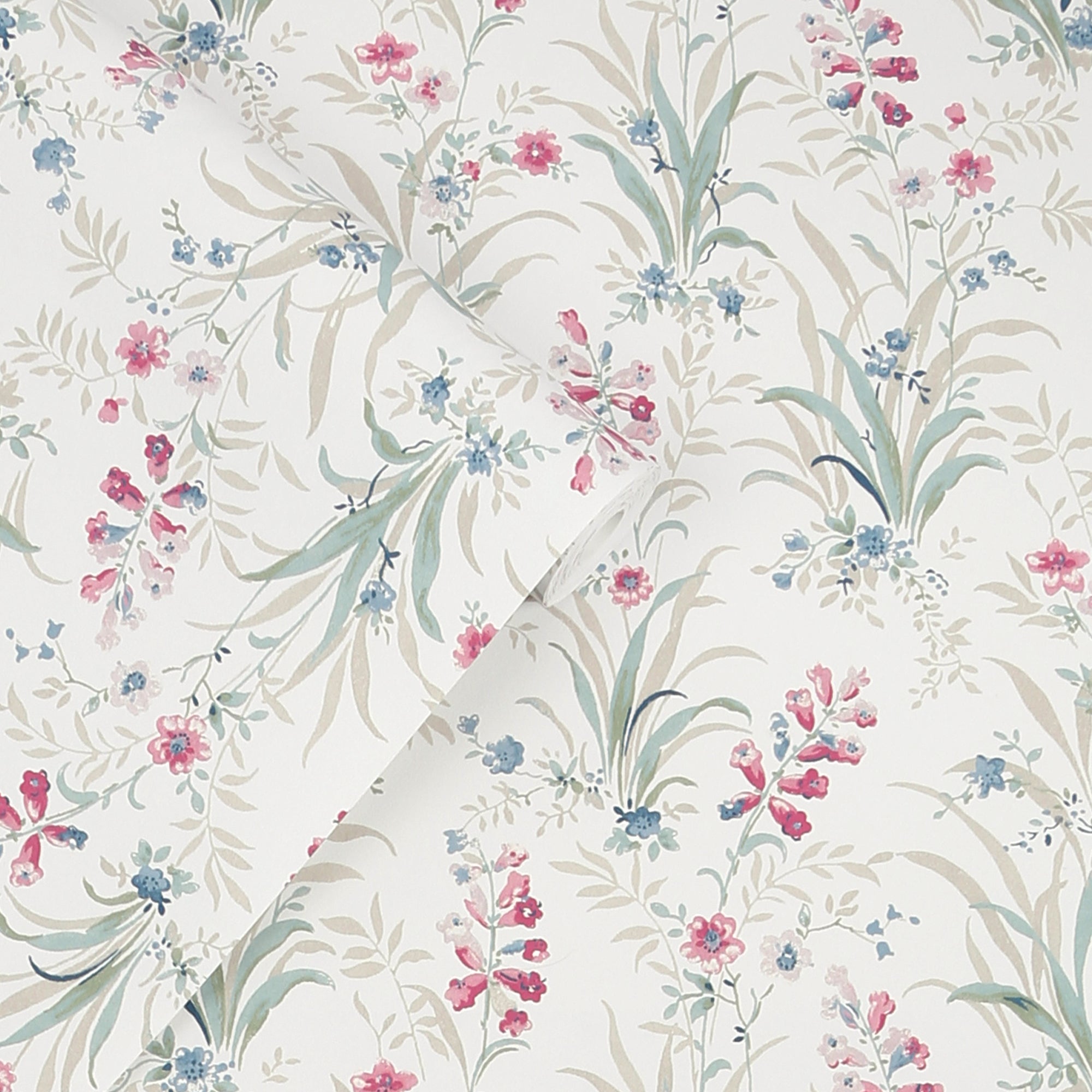 Laura Ashley Mosedale Posy Behang - Bloemen - 10mx52cm - Blauw