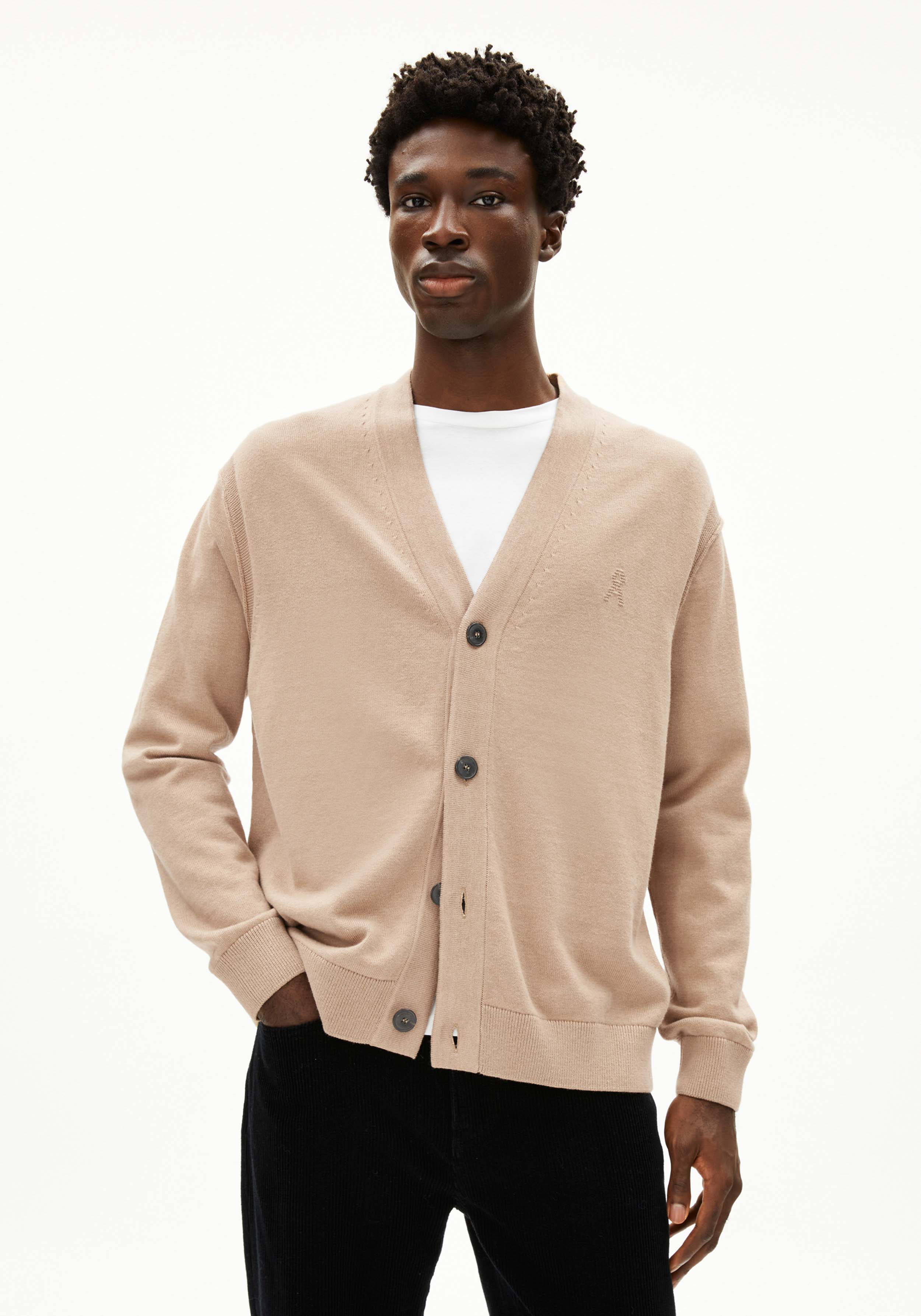 Armedangels Strick-Cardigan Aanatol True Camel
