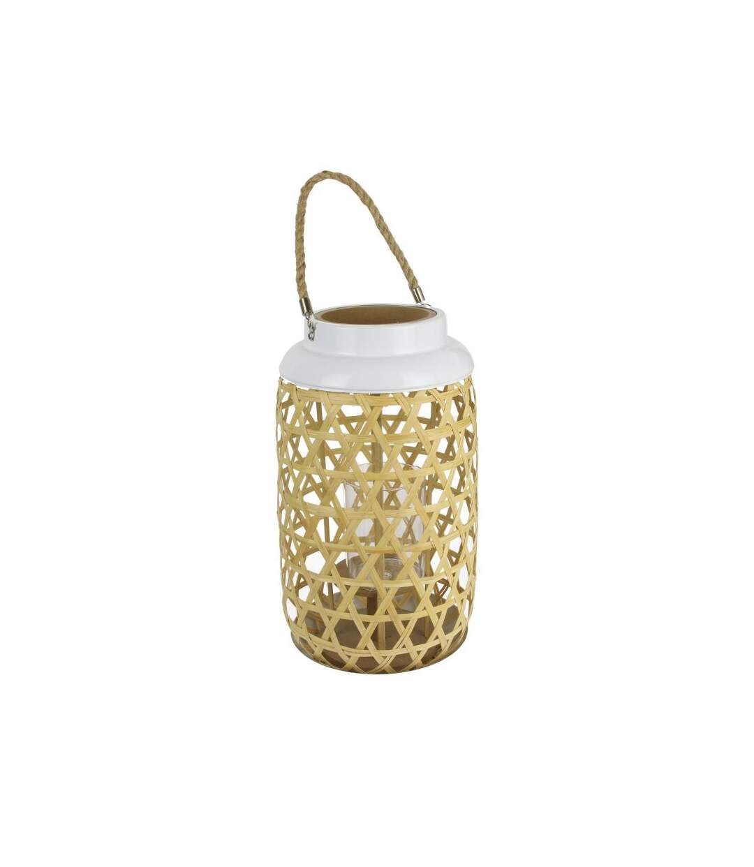 Paris Prix - Lanterne Tressée En Bois foutay 21cm Naturel