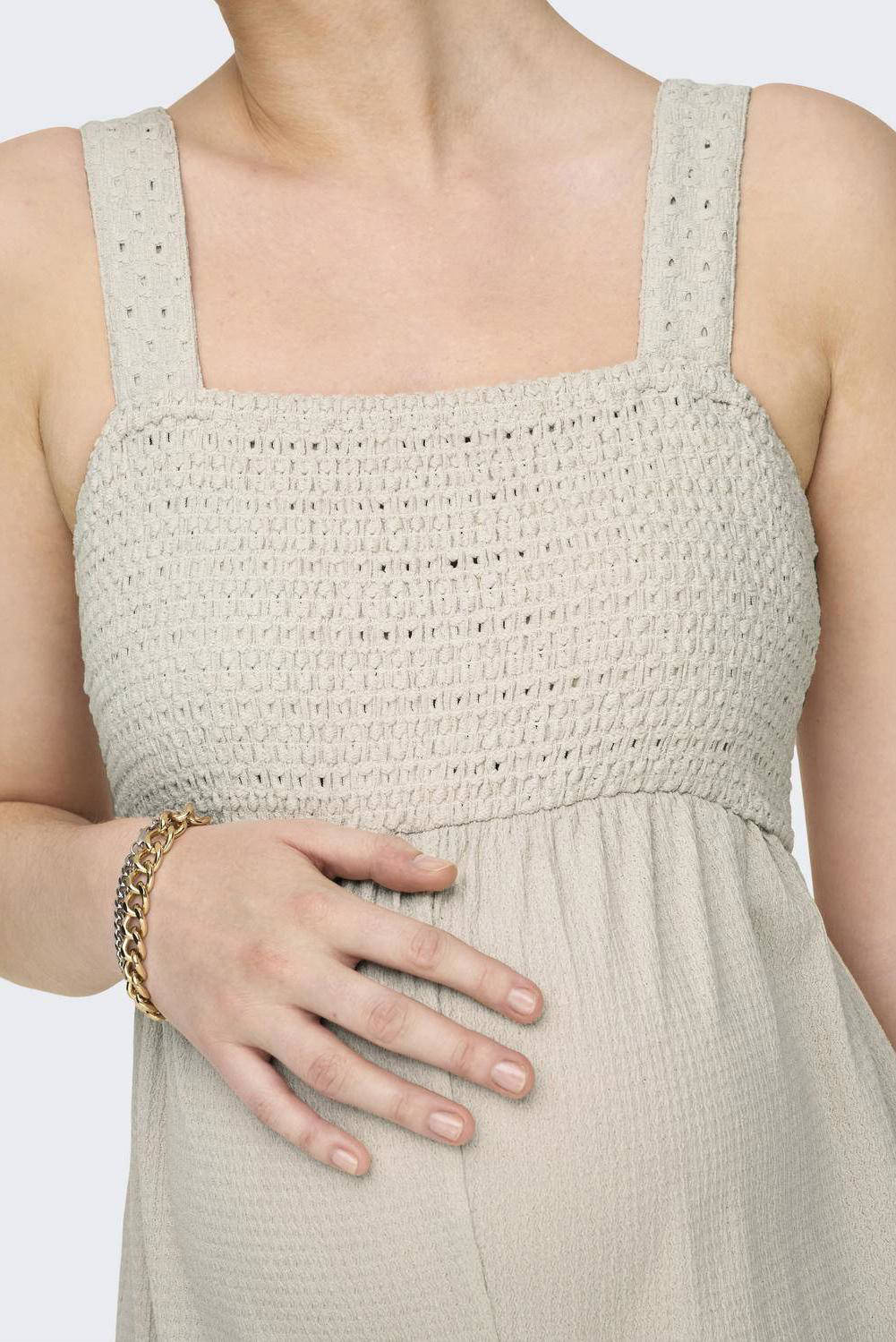 ONLY MATERNITY zwangerschapsjumpsuit OLMELISE beige