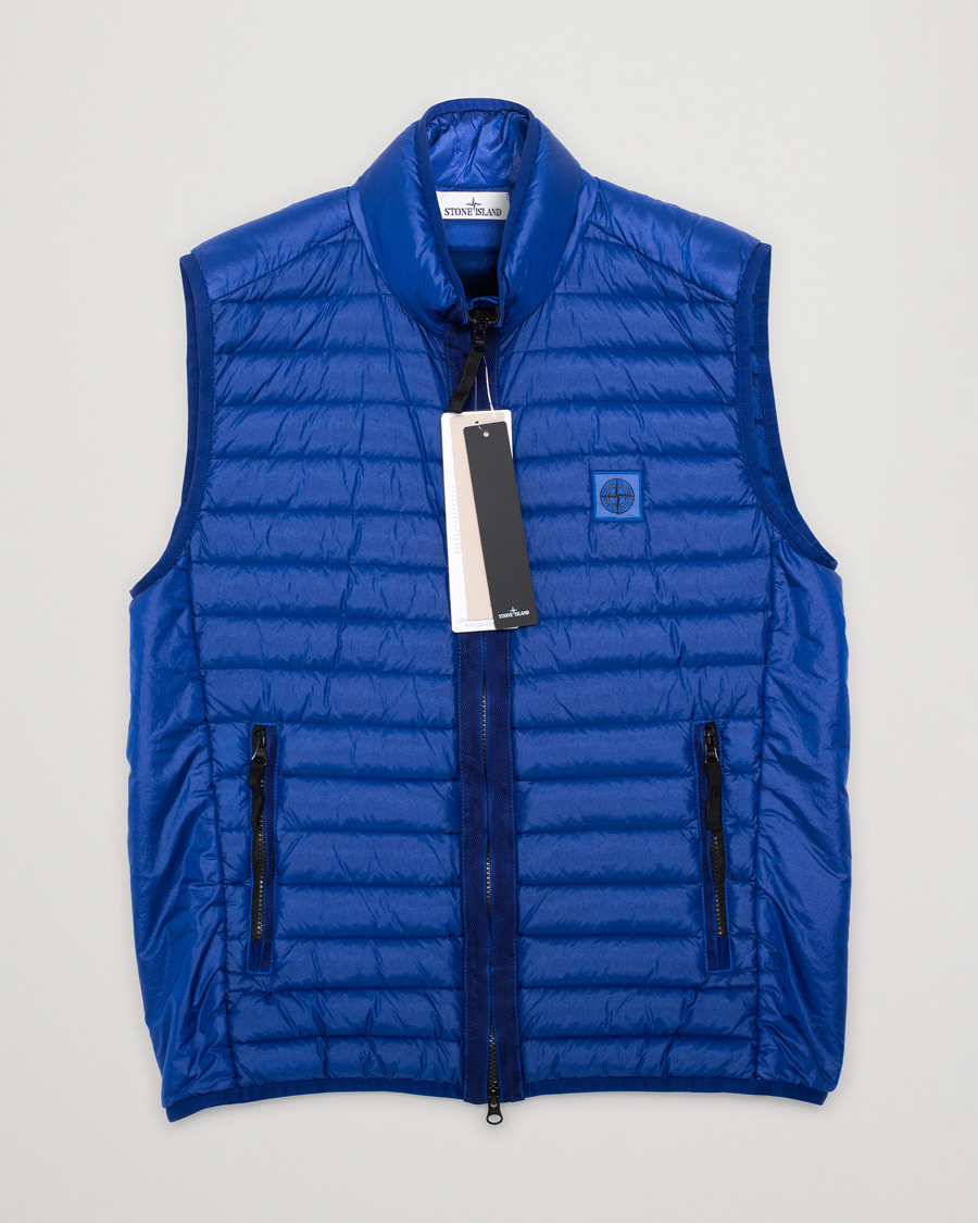 Stone Island Recycled Nylon Down-TC Vest Bright Blue