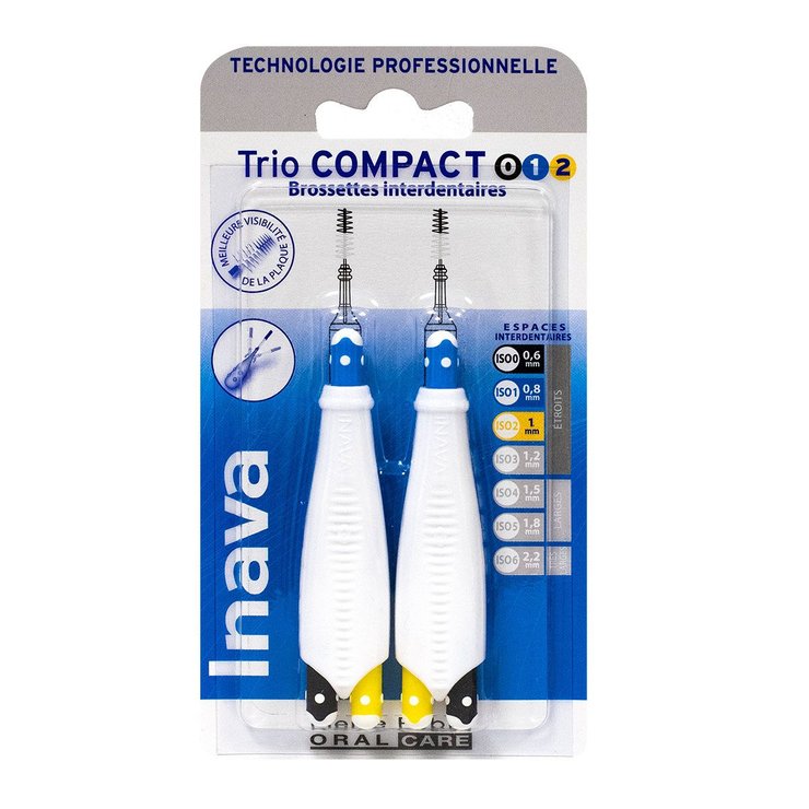 Trio Compact 2x3 brossettes interdentaires 0/1/2