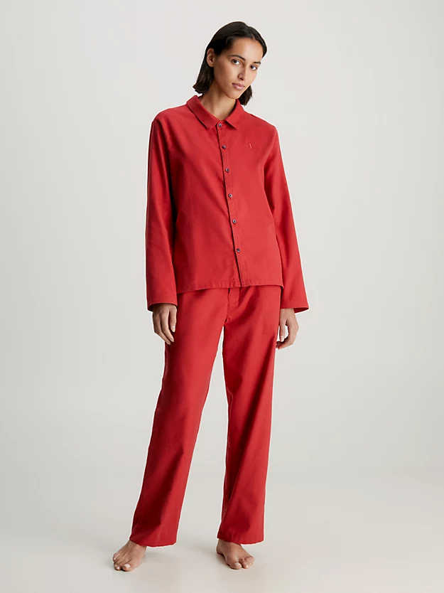 Conjunto de pijama de flanela
