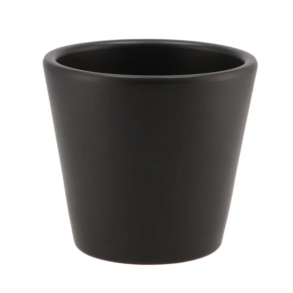 DK Design Plantenpot Vinci - zwart mat - D13 x H15 cm