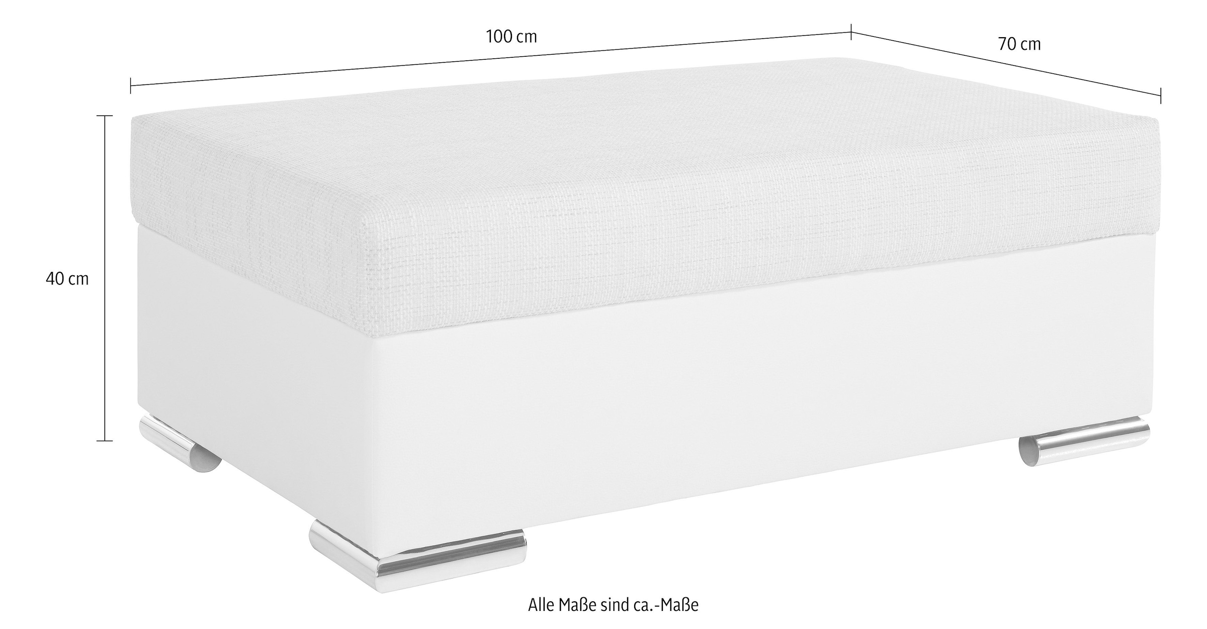 COLLECTION AB Hocker »John« Frei im Raum stellbar, wahlweise mit Federkern