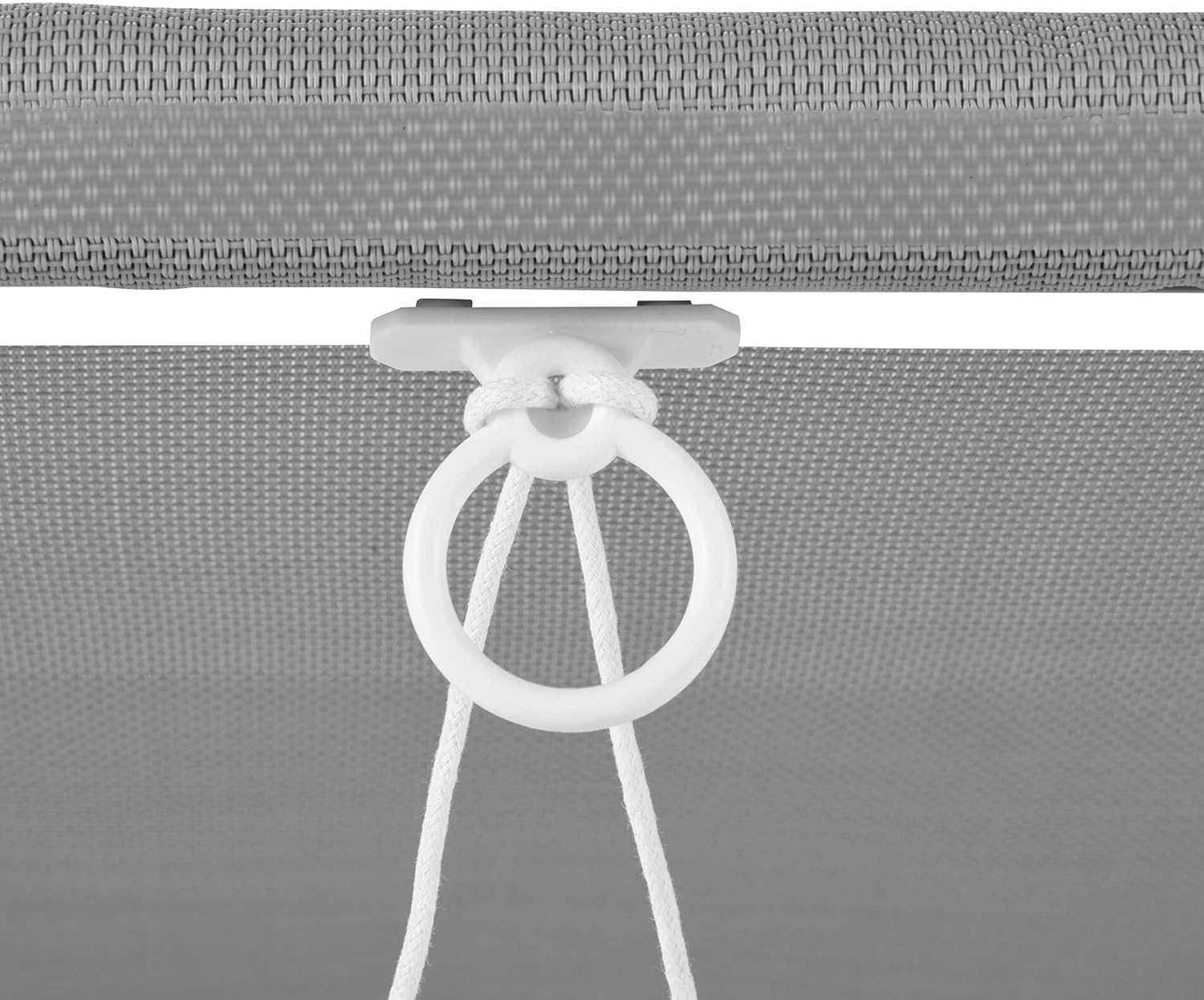 Rebecca Mobili Sonnenliege, Strandliege für Garten, grau, Aluminium Textilene, mit verstellbarem Dach, klappbar - Maße 38 x 186 x 61 (HxBxT) - Art. RE6809
