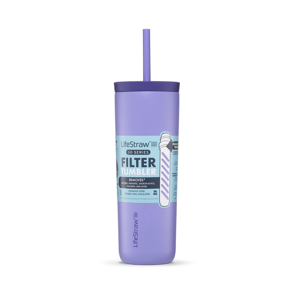 LifeStraw Tumbler Edelstahl-Wasserfilterbecher Thistle Purple