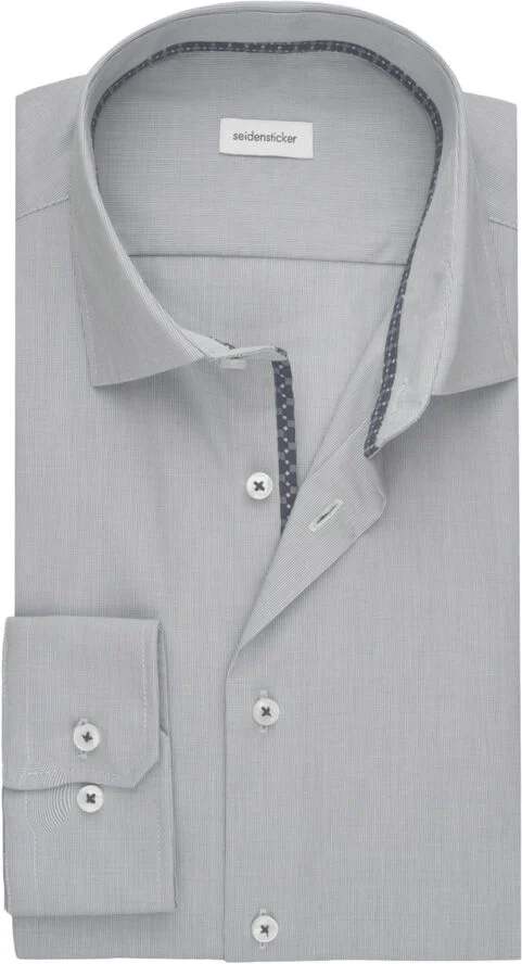 Seidensticker Business Shirt Slim Long sleeve Kent-Collar Structure Green