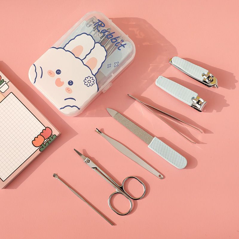 Baburu - Set van 7: Manicureset van roestvrij staal