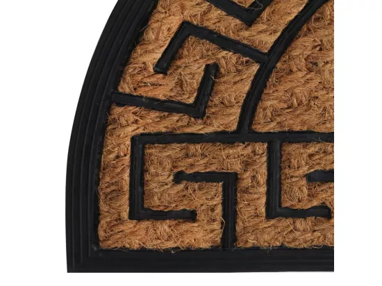 Tapis de porte demi-rond 45x75 cm caoutchouc et fibre de coco