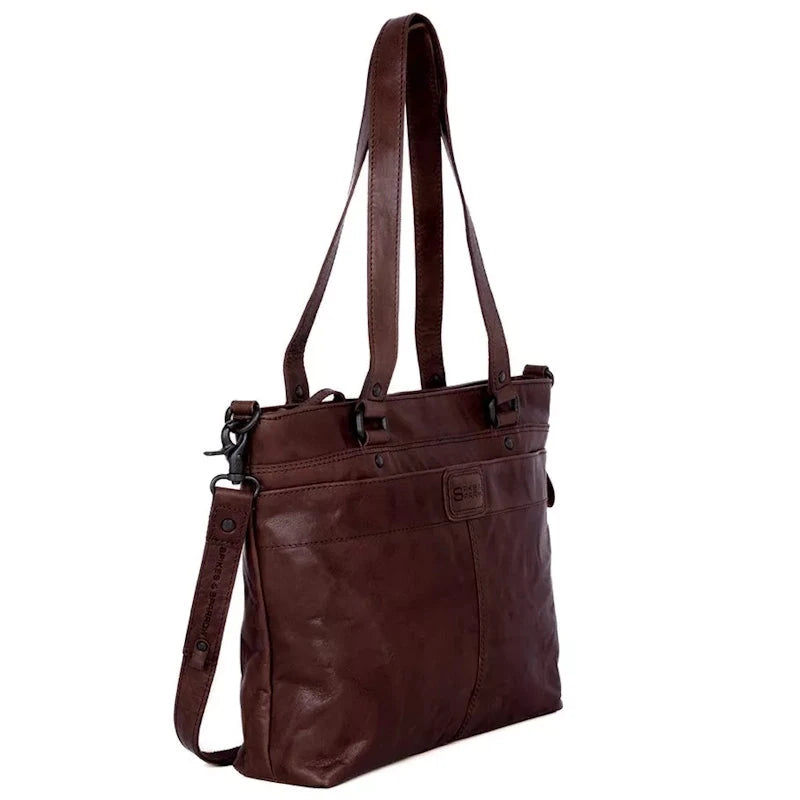 Spikes & Sparrow Bronco Shopper Lavendar Dark Brown