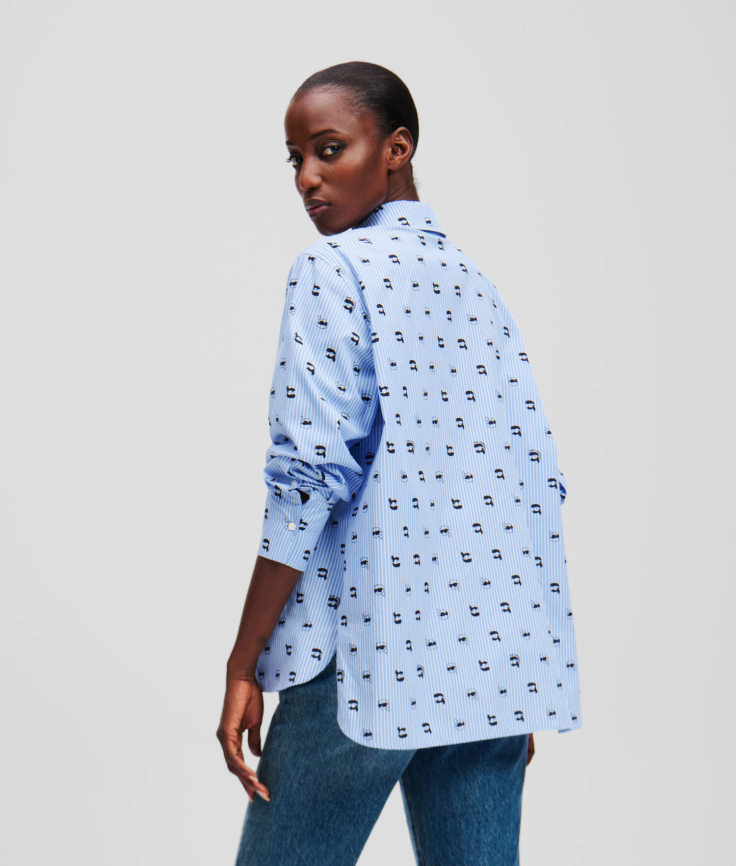 CHEMISE À IMPRIMÉ FAÇON ALL-OVER IKON - Rayures Bleu Kentucky