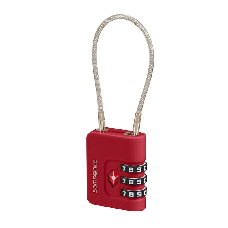 Samsonite TA Revolution Cablelock 3 Dial TSA Red