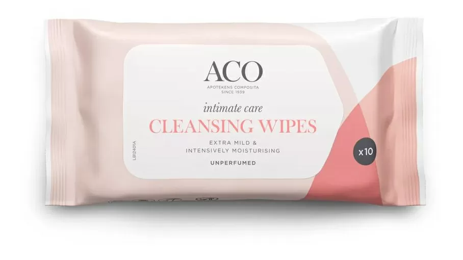 ACO Intimate Care Cleansing Wipes - 10 stk.