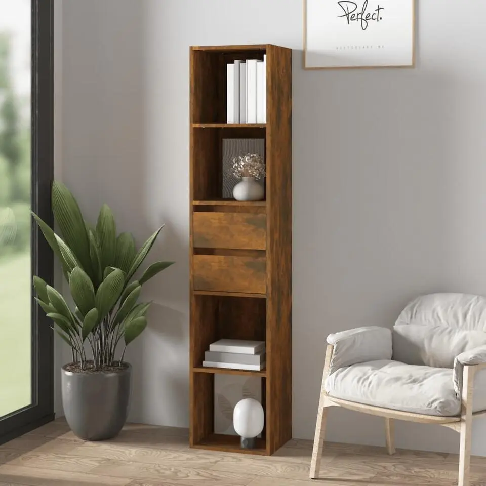 vidaXL - Boekenkast - Eikenkleurig - Bewerkt hout - 36 x 30 x 171 cm