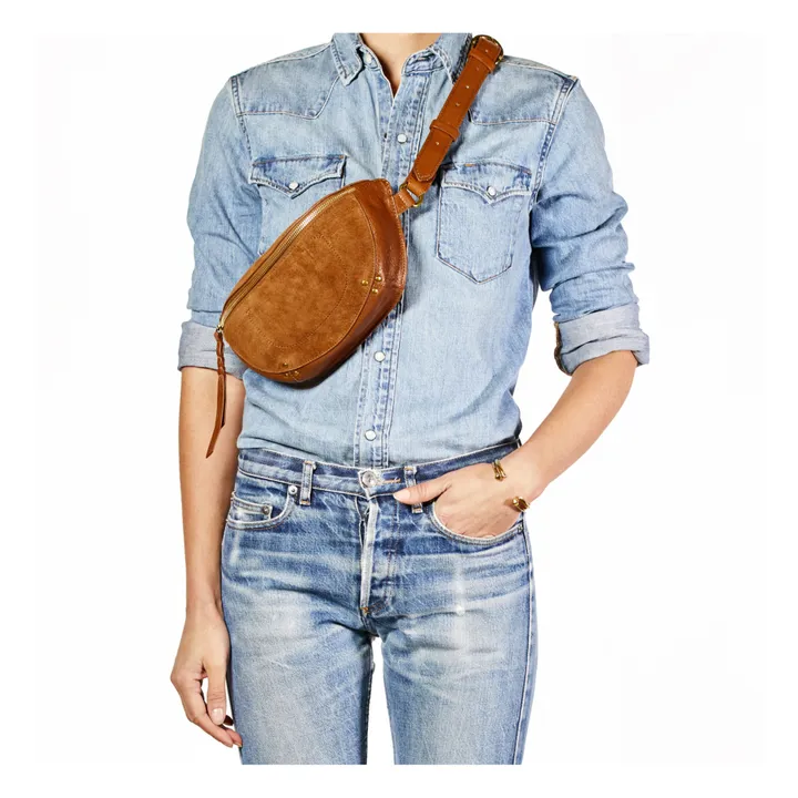Jérôme Dreyfuss Sac Banane Lino  | Tabac