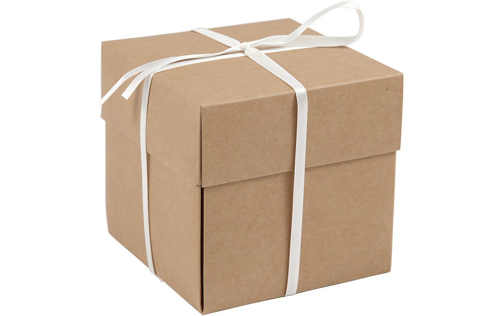 Geschenkbox Nature, 12 x 12 x 12 cmZusammenklappbare Explosionsbox