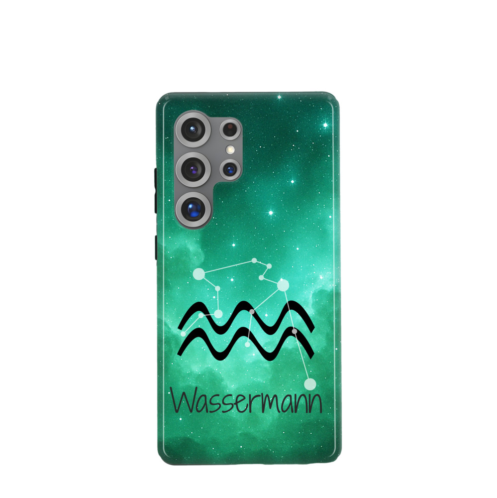 Samsung Galaxy S25 Ultra Hybrid (Kunststoff / Gummi) Hülle Wassermann 2 - Grün