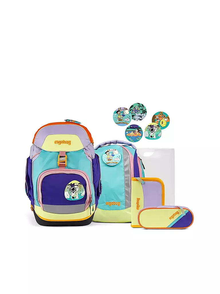 ERGOBAG Schultaschen Set 5tlg Pack Natur Bärlebnis bunt