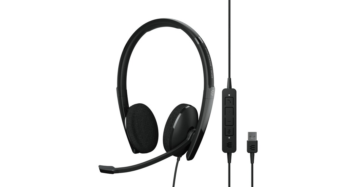 EPOSADAPT 160 USB II on-ear headset  (Zwart, Stereo, USB)