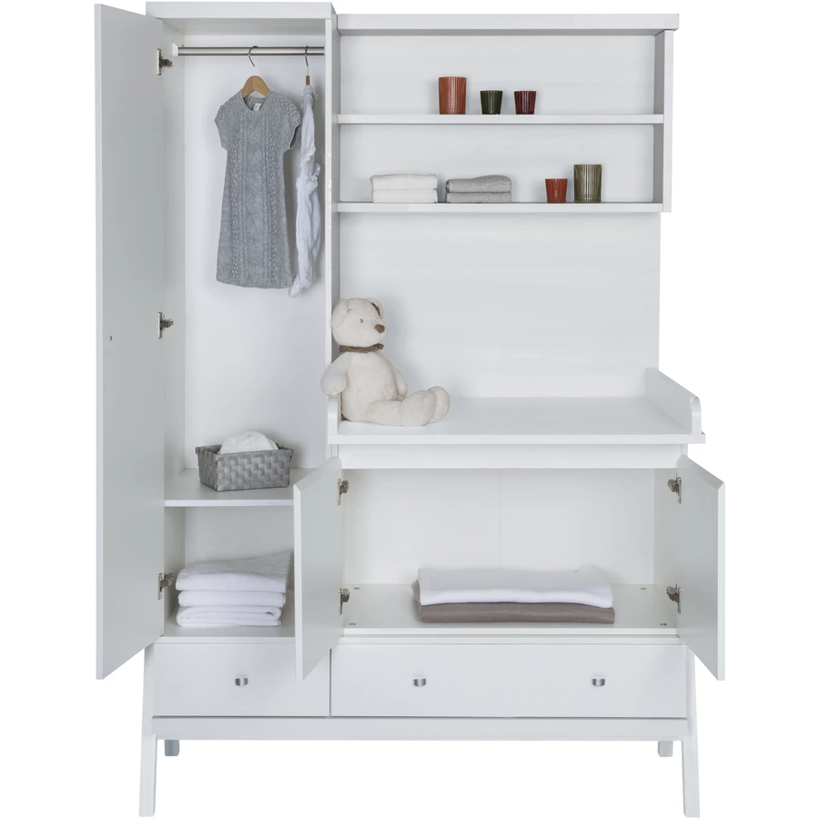 Schardt Kinderzimmer Holly White Schrank mit Wickelkommode