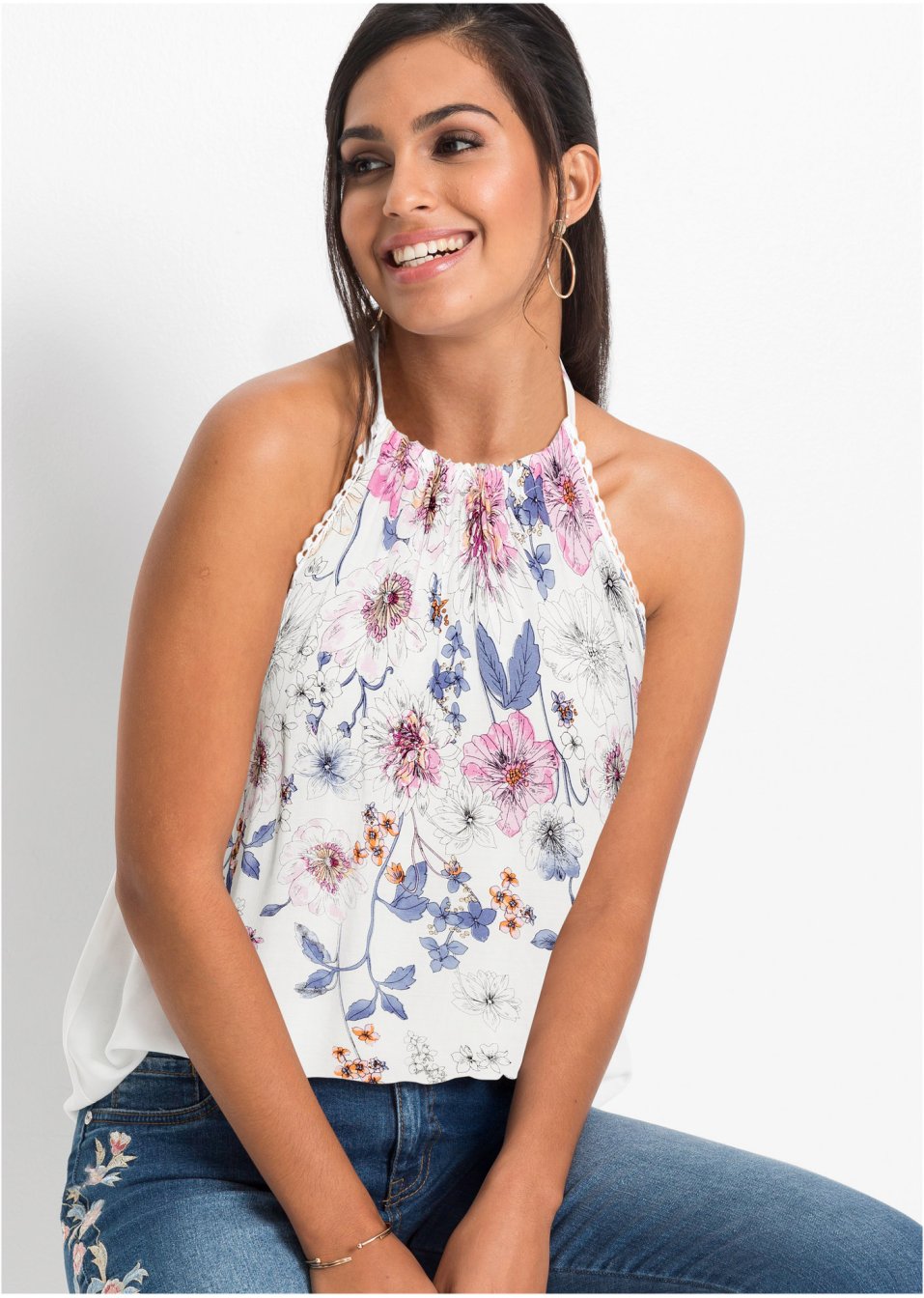 Top-blouse imprimé