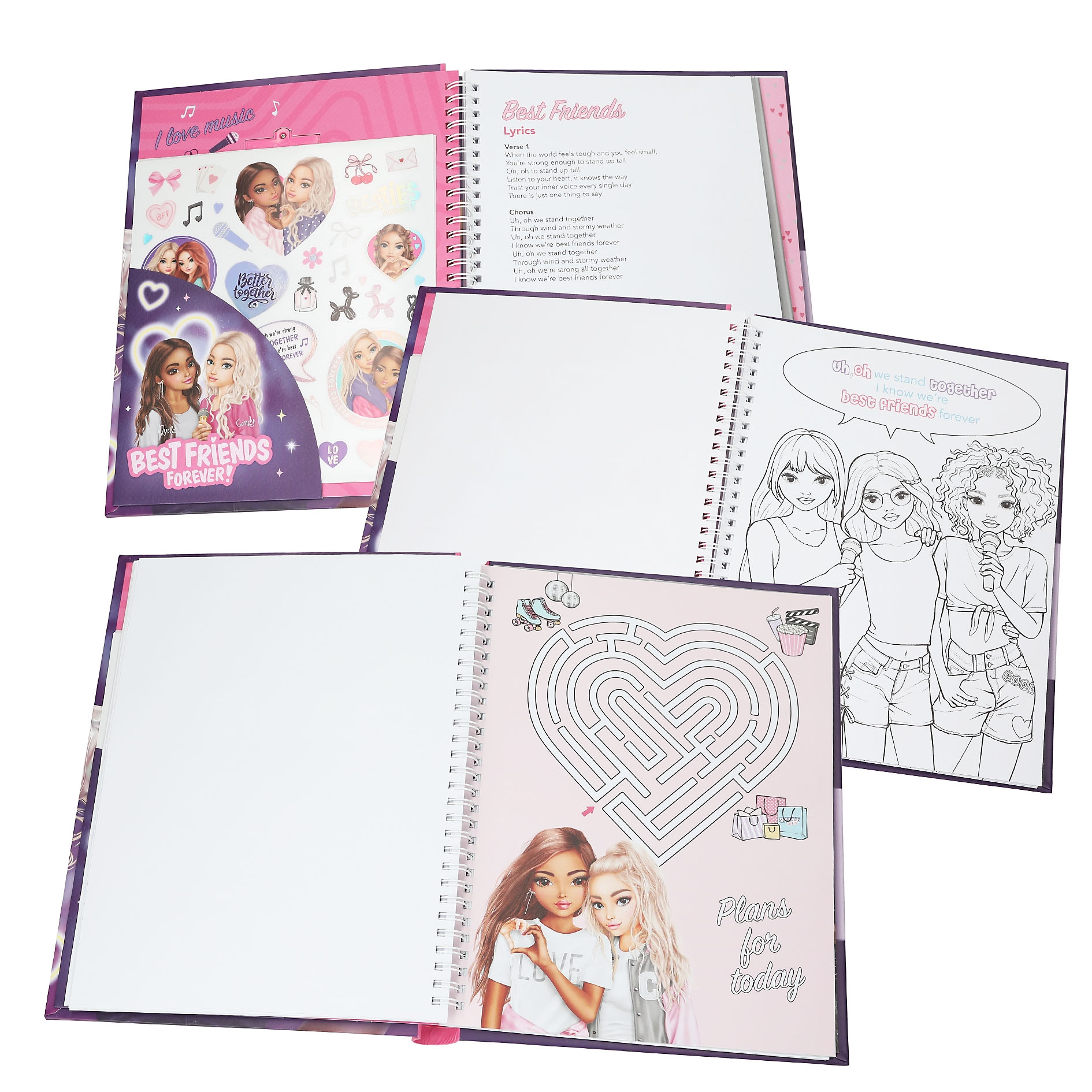 TOPModel kleurboek met LED en geluid MY BFF (engelse versie)