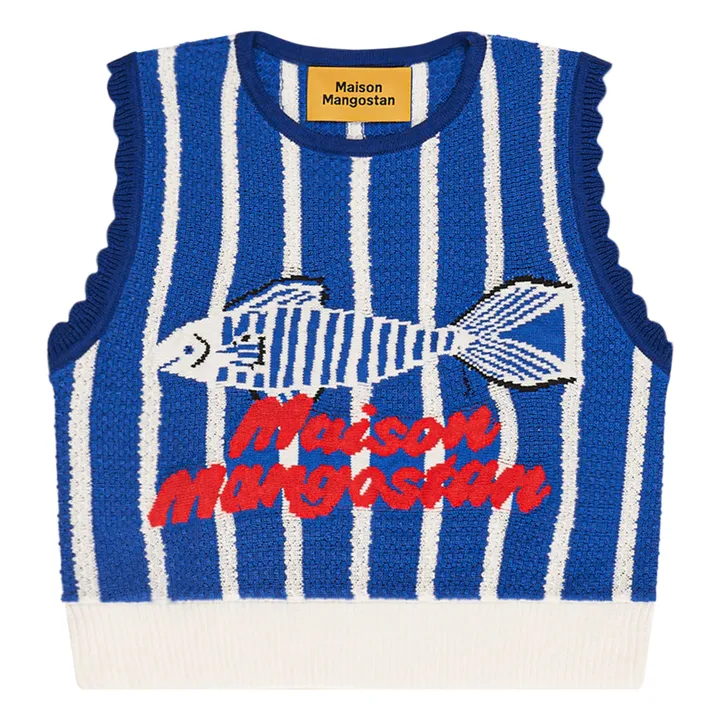 Maison Mangostan Top Maille Anchovie | Bleu marine