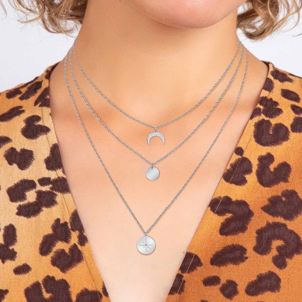 Collier multi-rangs SC Crystal orné d'un véritable diamant blanc