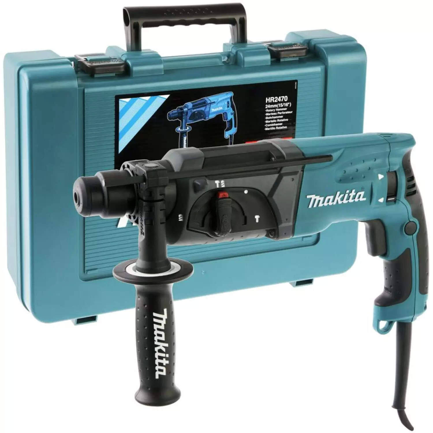 Makita HR2470 SDS-plus Combihamer in koffer - 780W - 2,4J