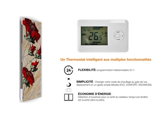 ILO - / radiateur soufflant mural/ 1250w / +28 motifs/ extra plat...