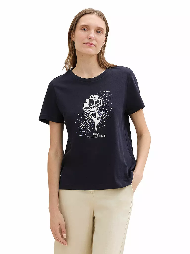 TOM TAILOR T-Shirt dunkelblau