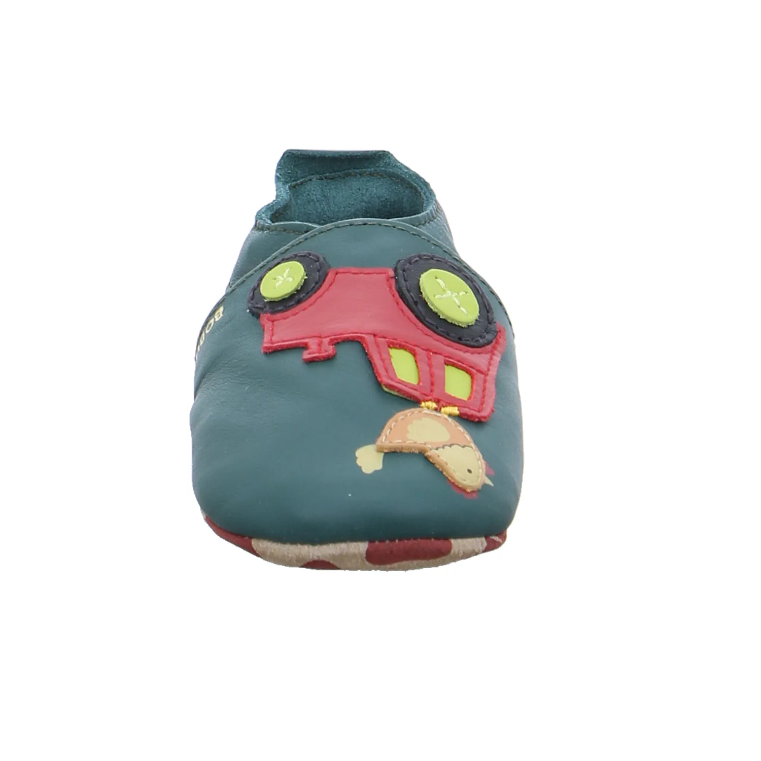 BOBUX Krabbelschuh Grün Leder