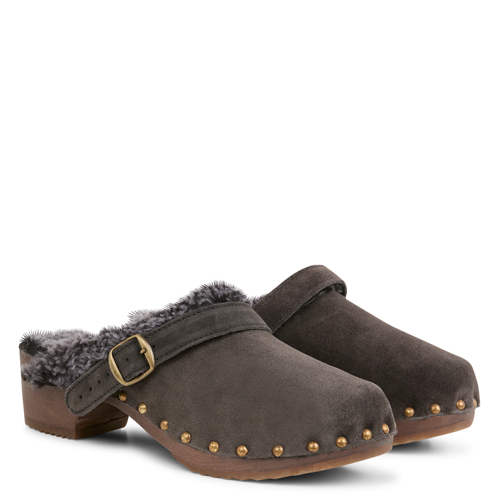 CLEO - Sabot fourrés en cuir | Marron