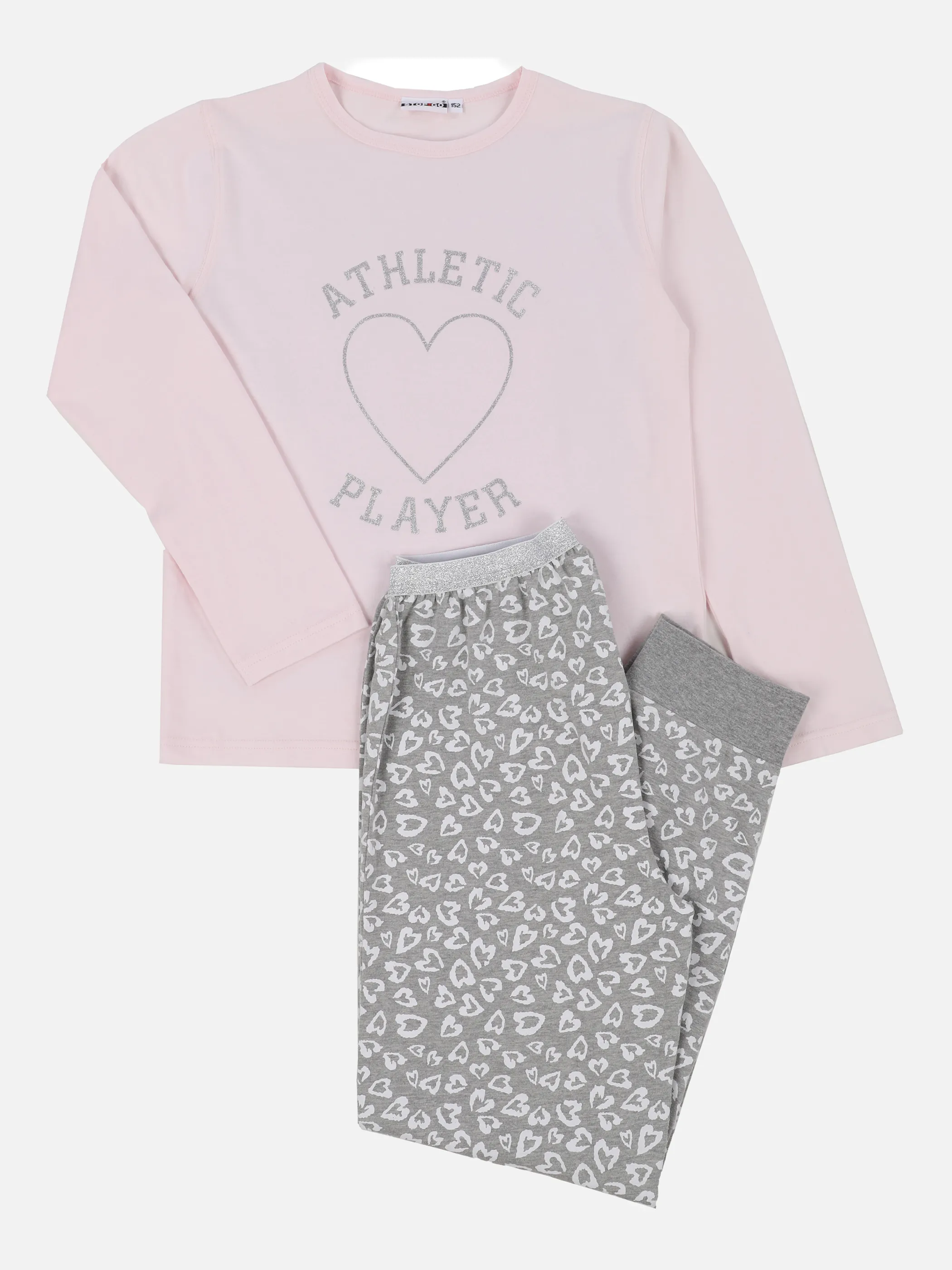 Mädchen Pyjama mit Glitzerprint