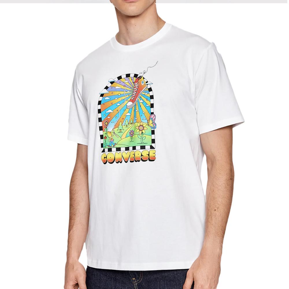 Converse T-shirt Blanc Homme Converse Flying
