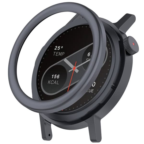 INF Kompatibel med CMF Watch Pro 2 Metallramme + Herdet Film (Rund) Grå