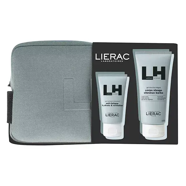 Kit de Presente Masculino Lierac: Gel Hidratante Energizante 50ml, Gel de Banho 200ml